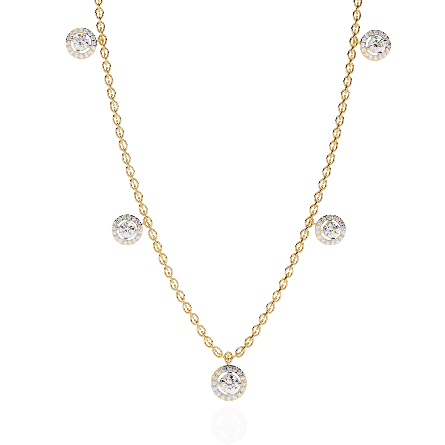 Celeste Halo Charm Necklace