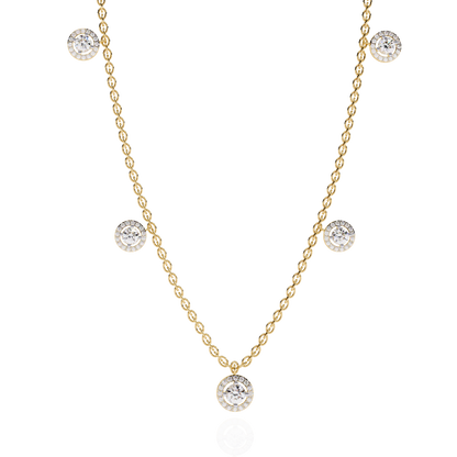 Celeste Halo Charm Necklace