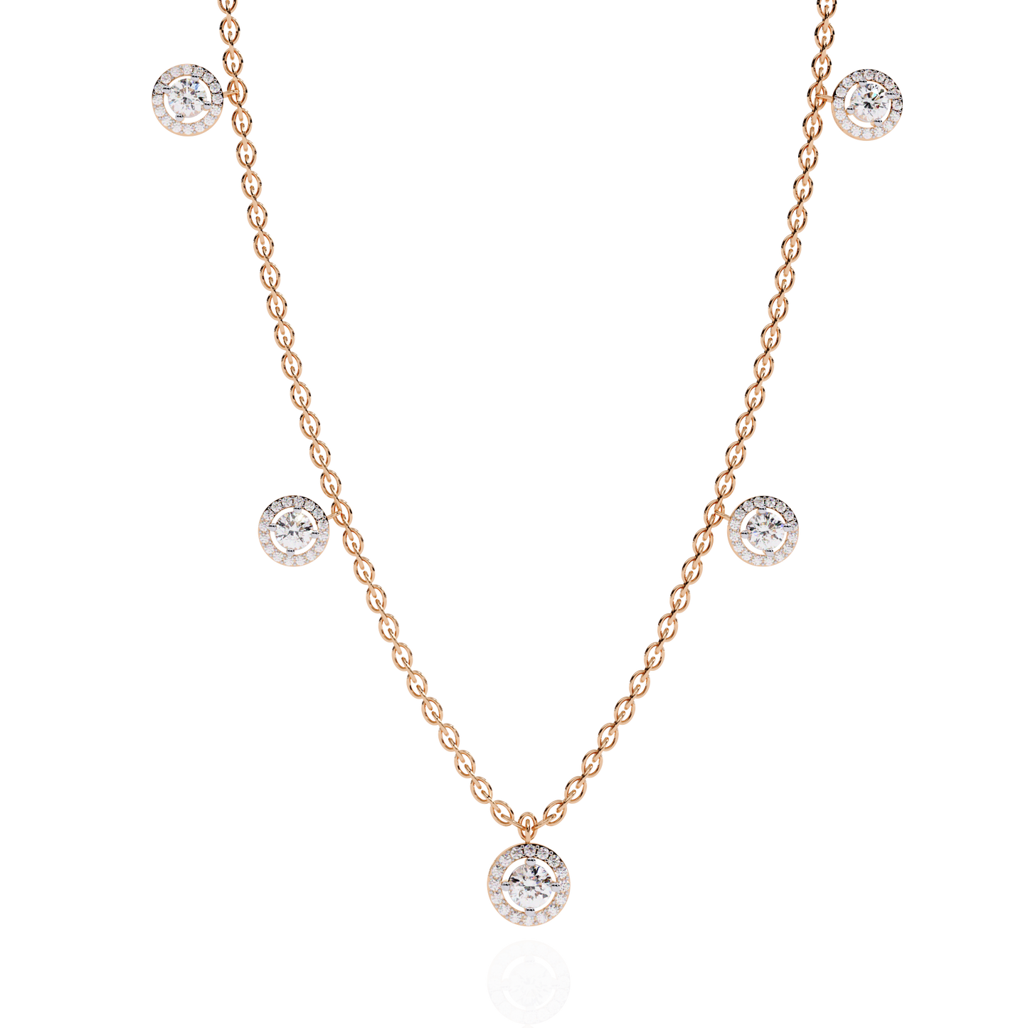 Celeste Halo Charm Necklace