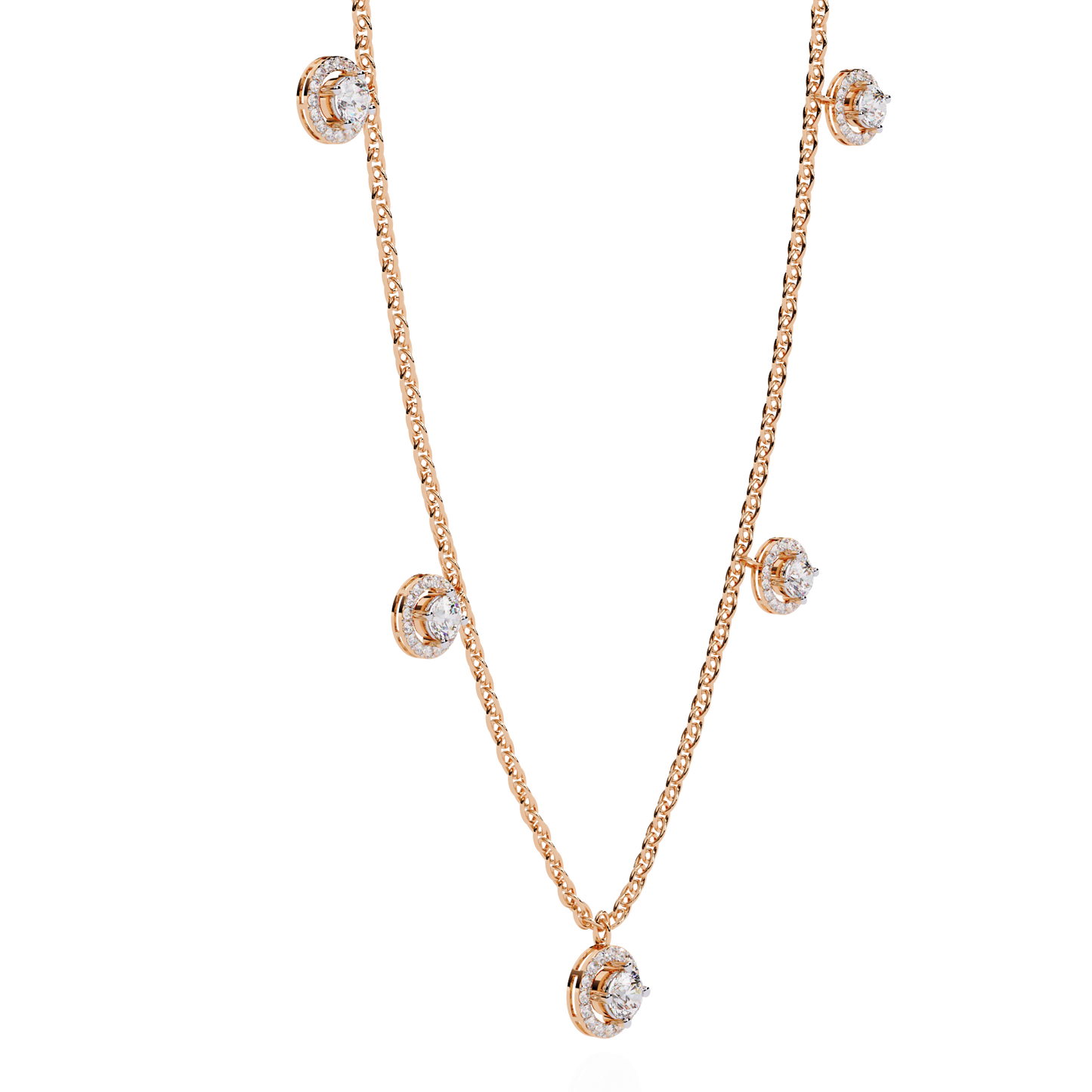 Celeste Halo Charm Necklace
