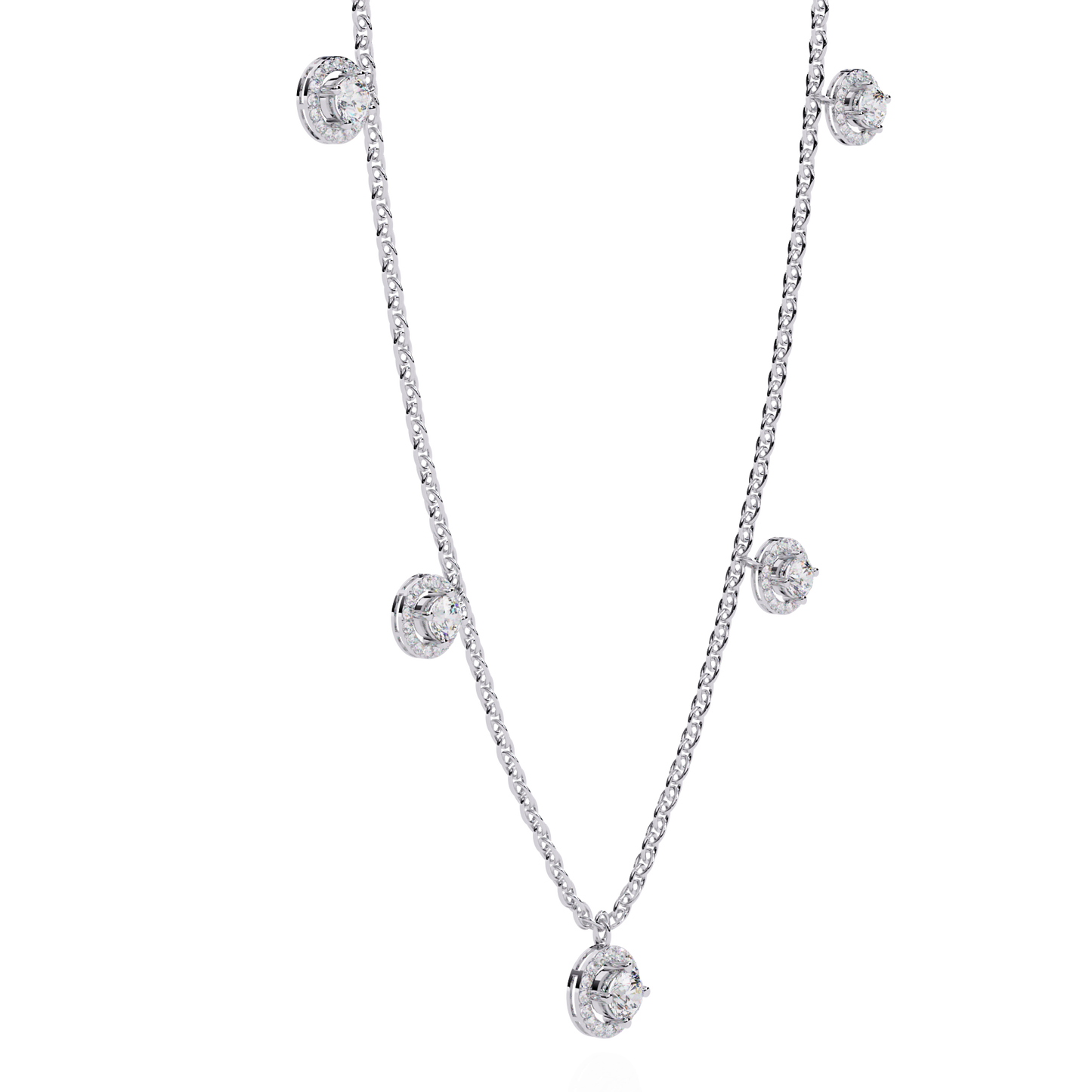 Celeste Halo Charm Necklace