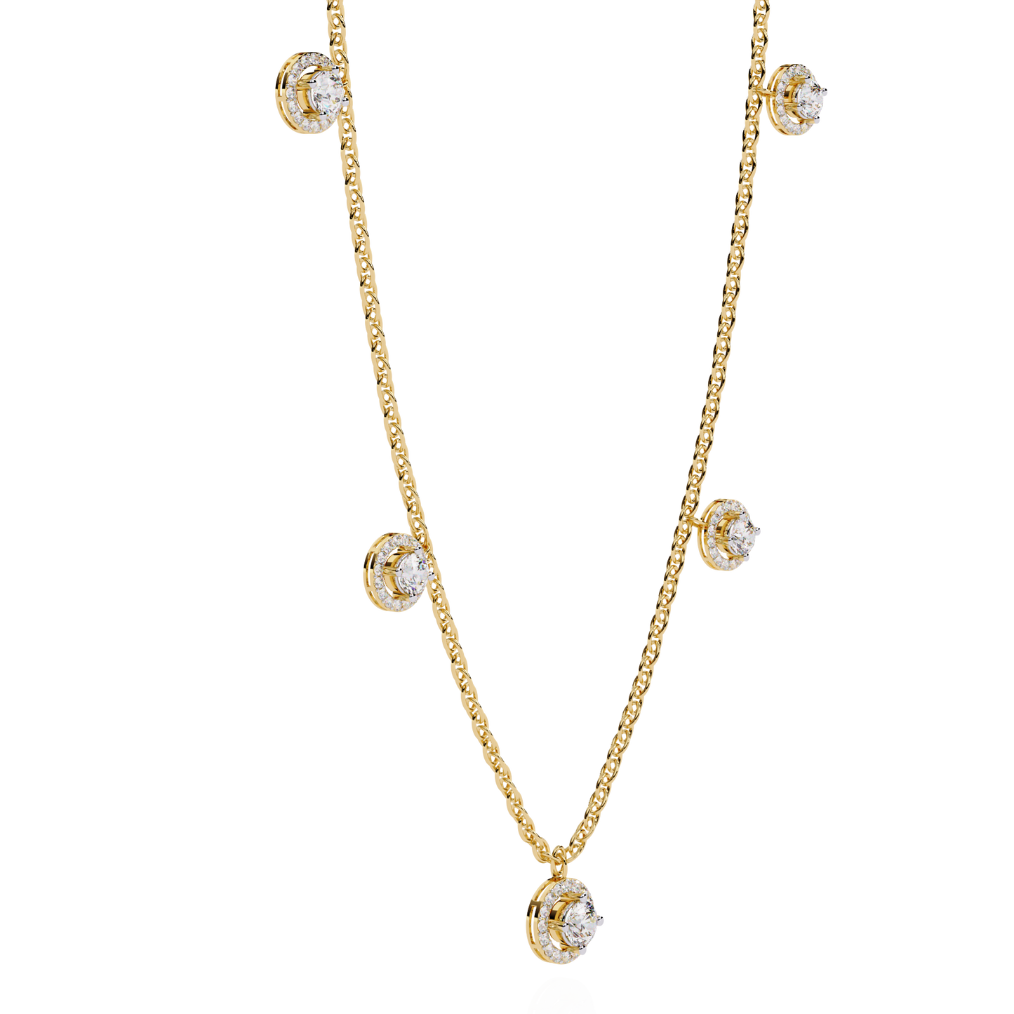 Celeste Halo Charm Necklace