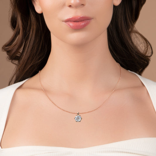 Aurora Classic Solitaire Diamond Pendant