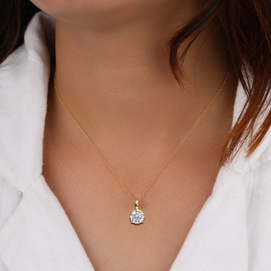 Radiant Solitaire Diamond Pendant