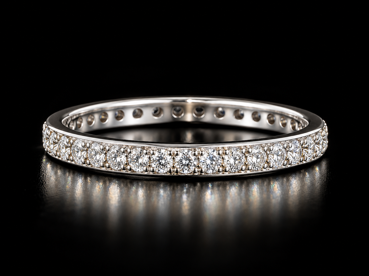 Classic White Gold Diamond Eternity Band Ring