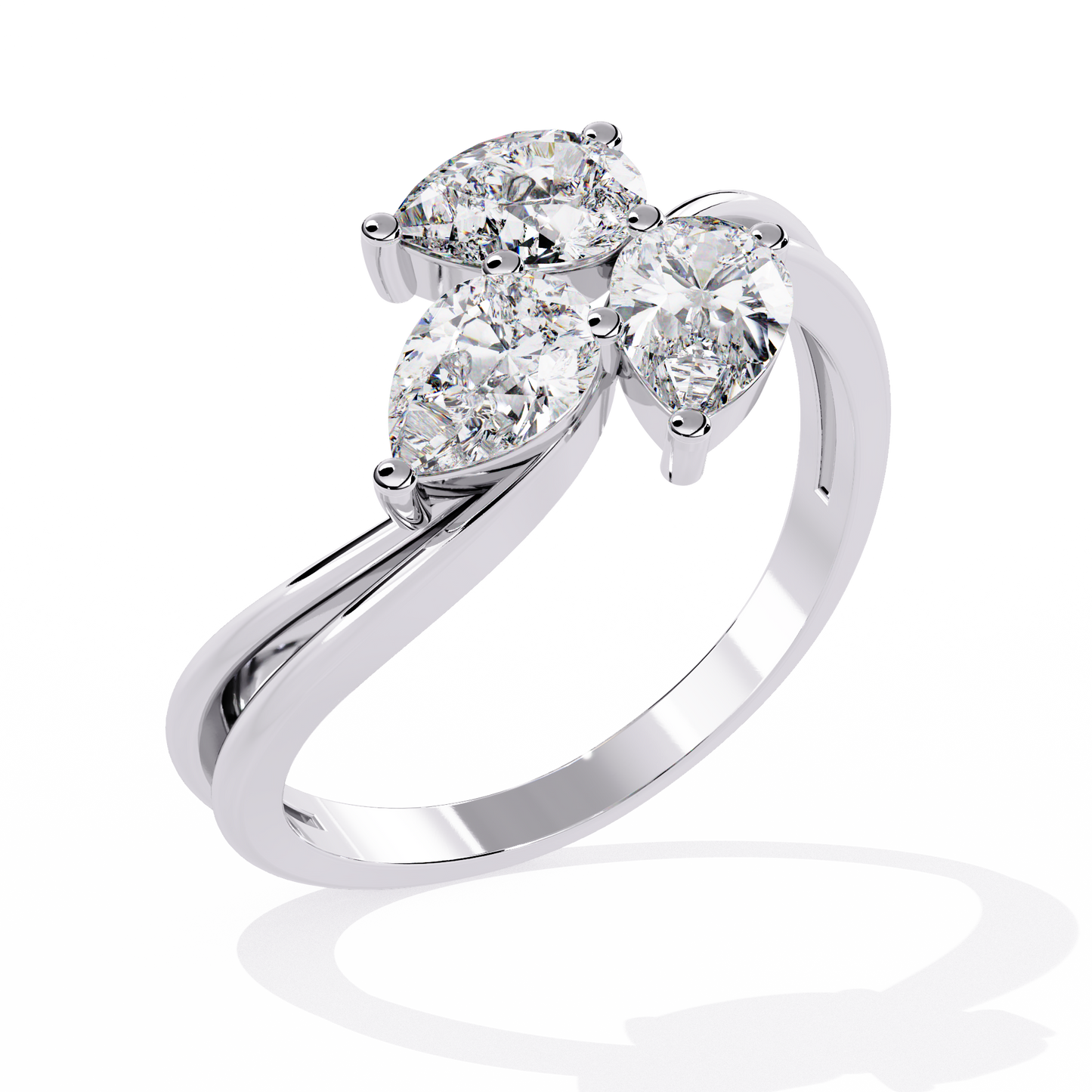 Zeromakin Elara Tria Pear Ring