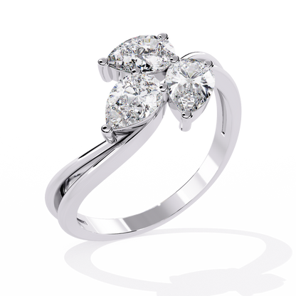 Zeromakin Elara Tria Pear Ring