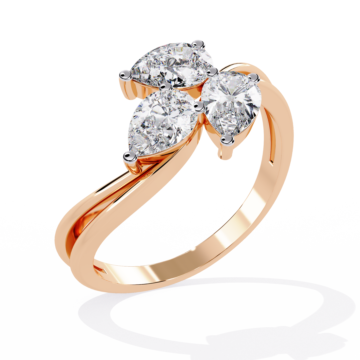 Zeromakin Elara Tria Pear Ring