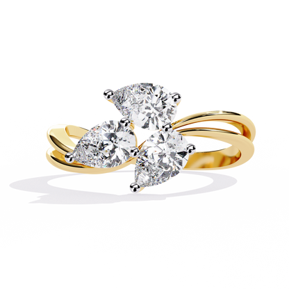 Zeromakin Elara Tria Pear Ring