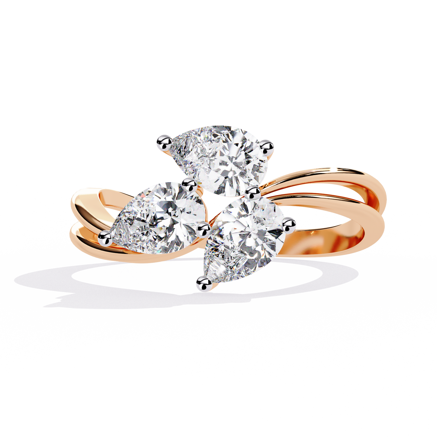 Zeromakin Elara Tria Pear Ring