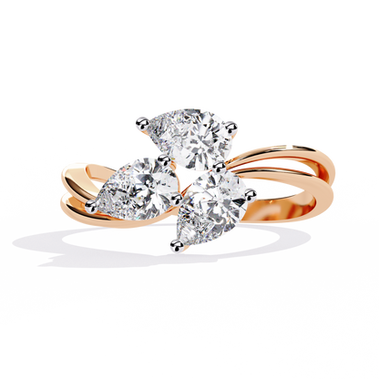 Zeromakin Elara Tria Pear Ring