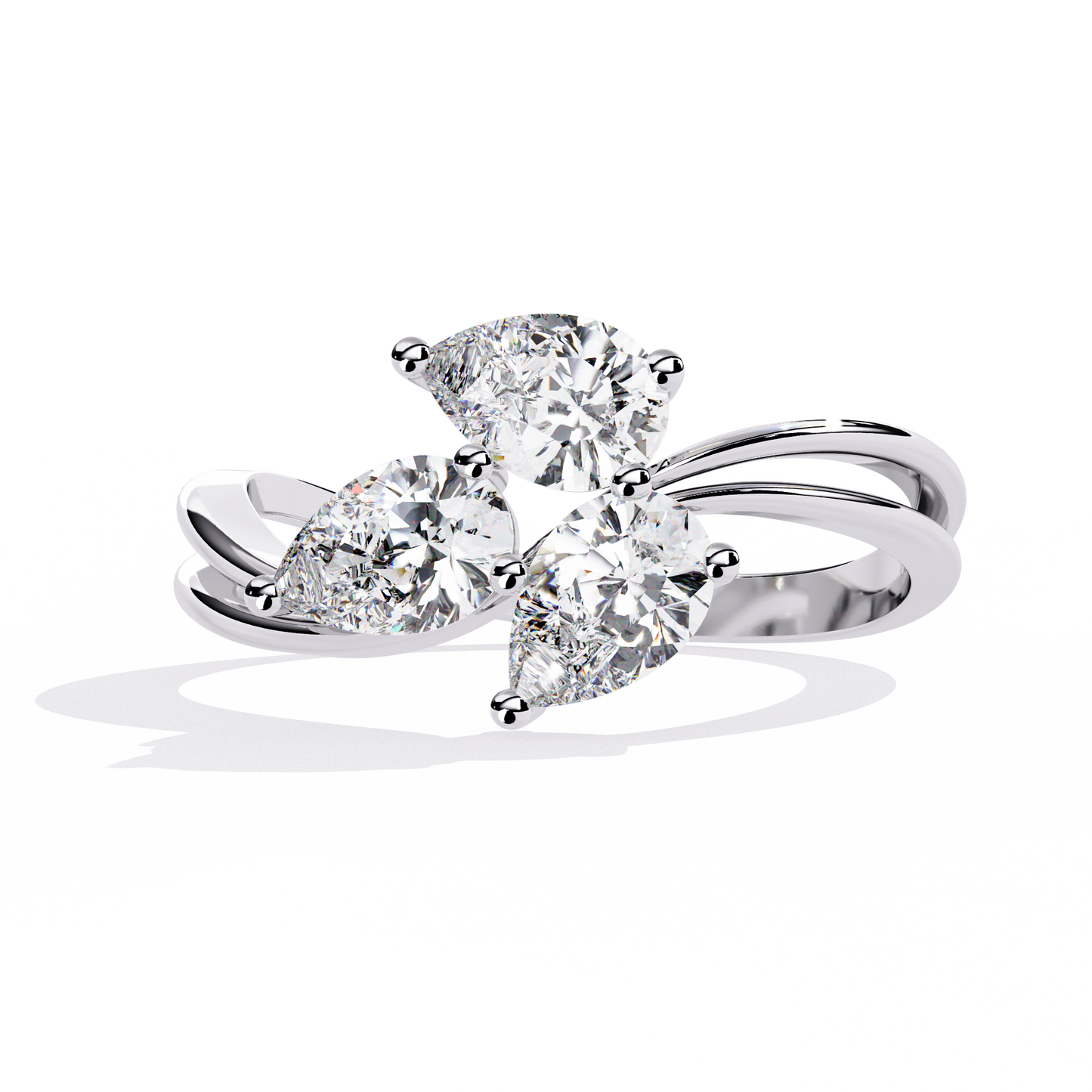 Zeromakin Elara Tria Pear Ring