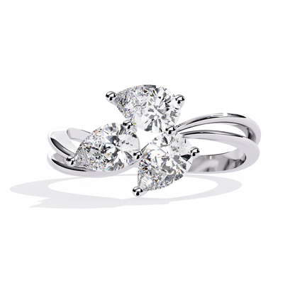 Zeromakin Elara Tria Pear Ring