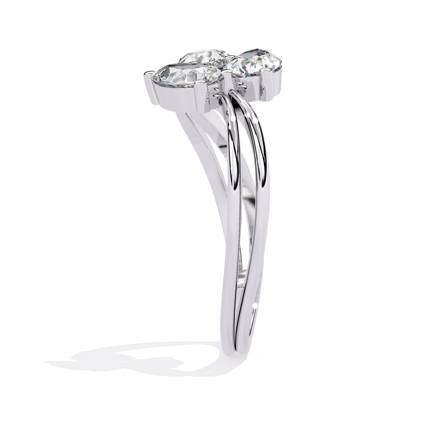 Zeromakin Elara Tria Pear Ring