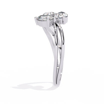 Zeromakin Elara Tria Pear Ring