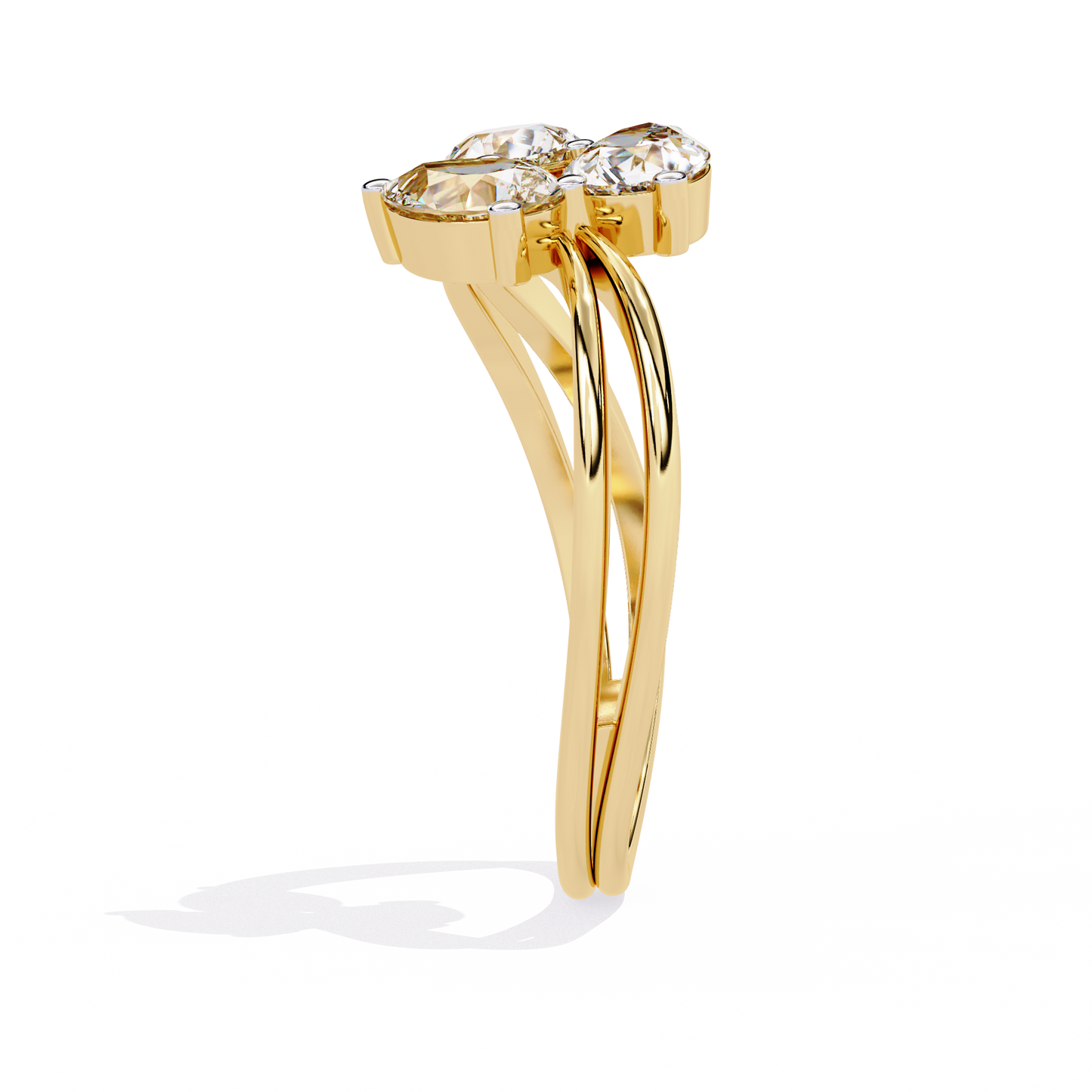Zeromakin Elara Tria Pear Ring