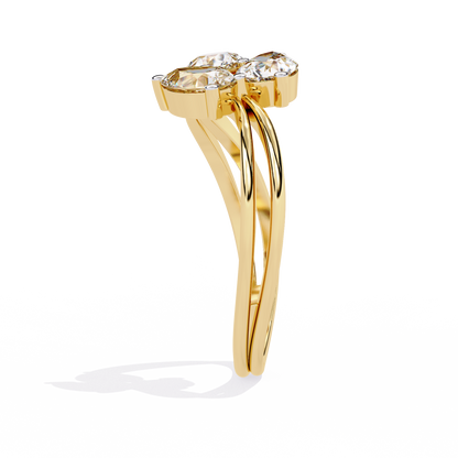 Zeromakin Elara Tria Pear Ring