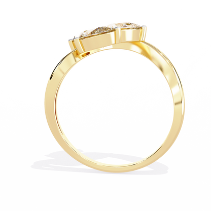 Zeromakin Elara Tria Pear Ring