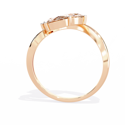 Zeromakin Elara Tria Pear Ring