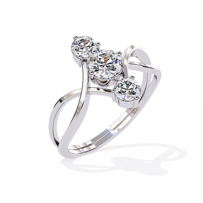 Celeste Trinity Diamond Ring