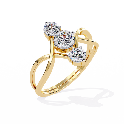 Celeste Trinity Diamond Ring