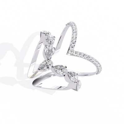 Seraphine Marquise Diamond Open Ring