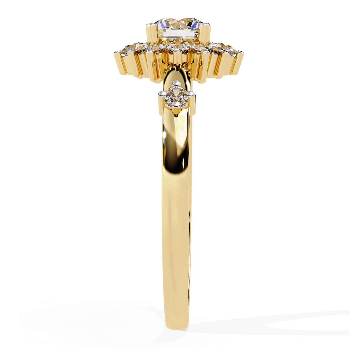Celestial Bloom Halo Ring