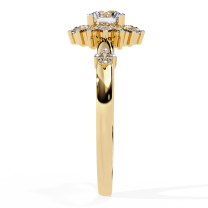 Celestial Bloom Halo Ring