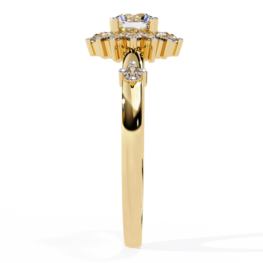 Celestial Bloom Halo Ring