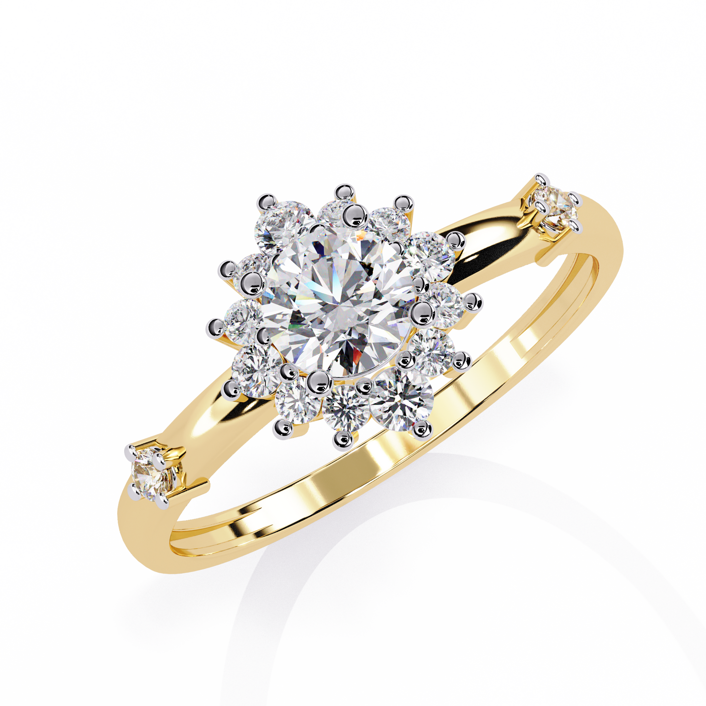 Celestial Bloom Halo Ring