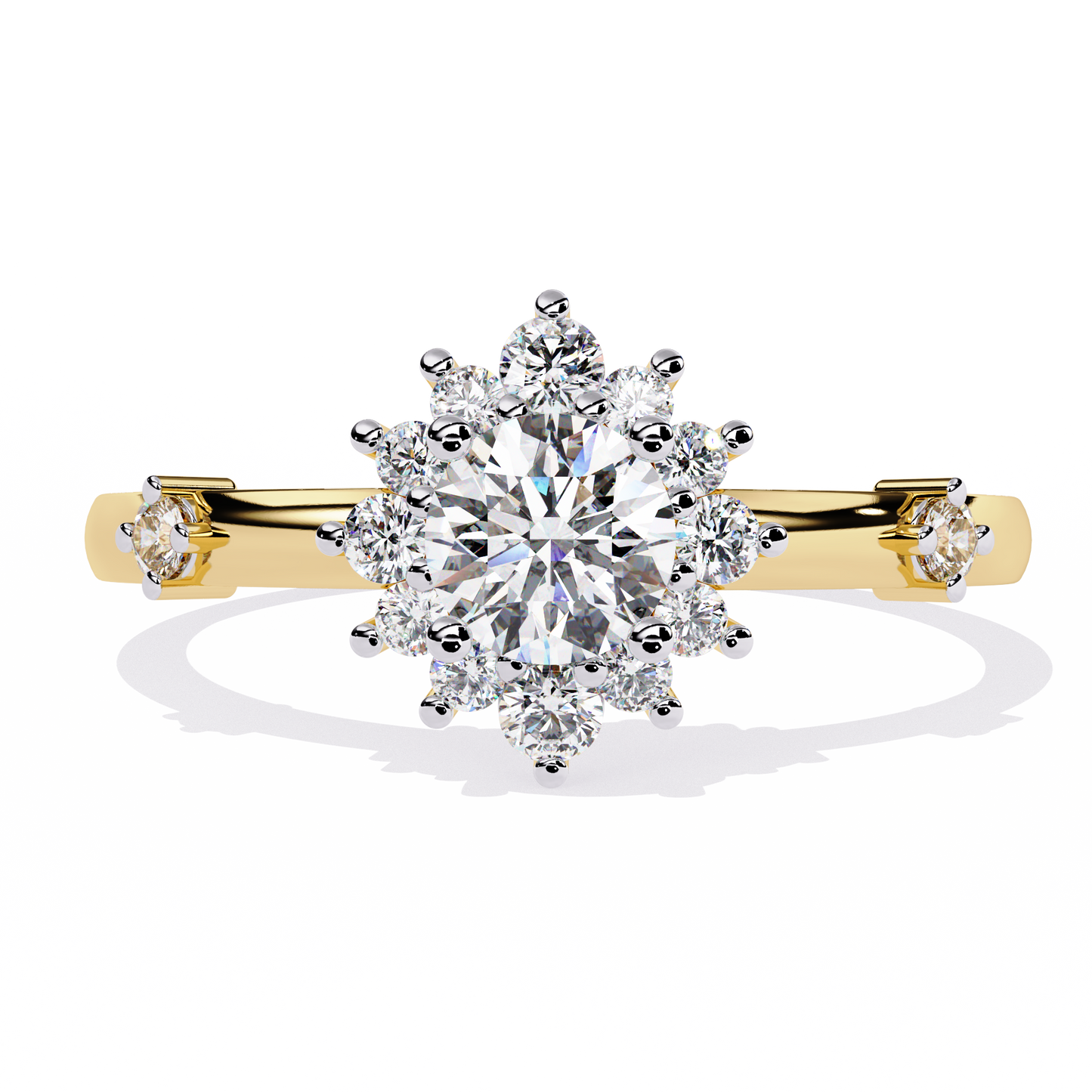 Celestial Bloom Halo Ring