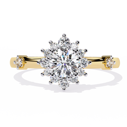 Celestial Bloom Halo Ring