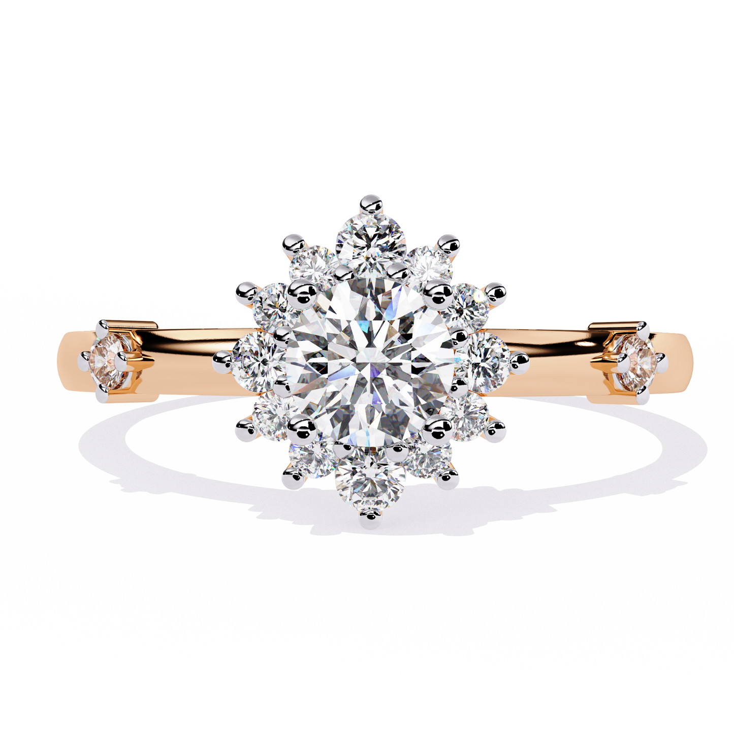 Celestial Bloom Halo Ring