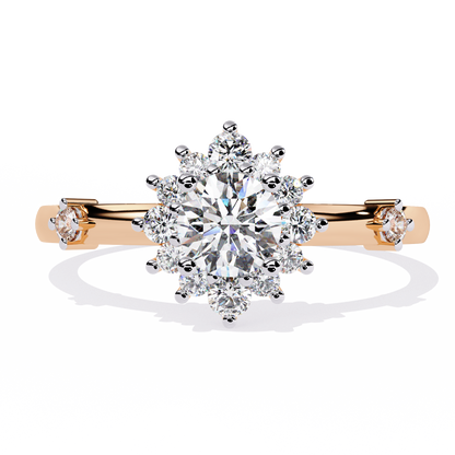 Celestial Bloom Halo Ring
