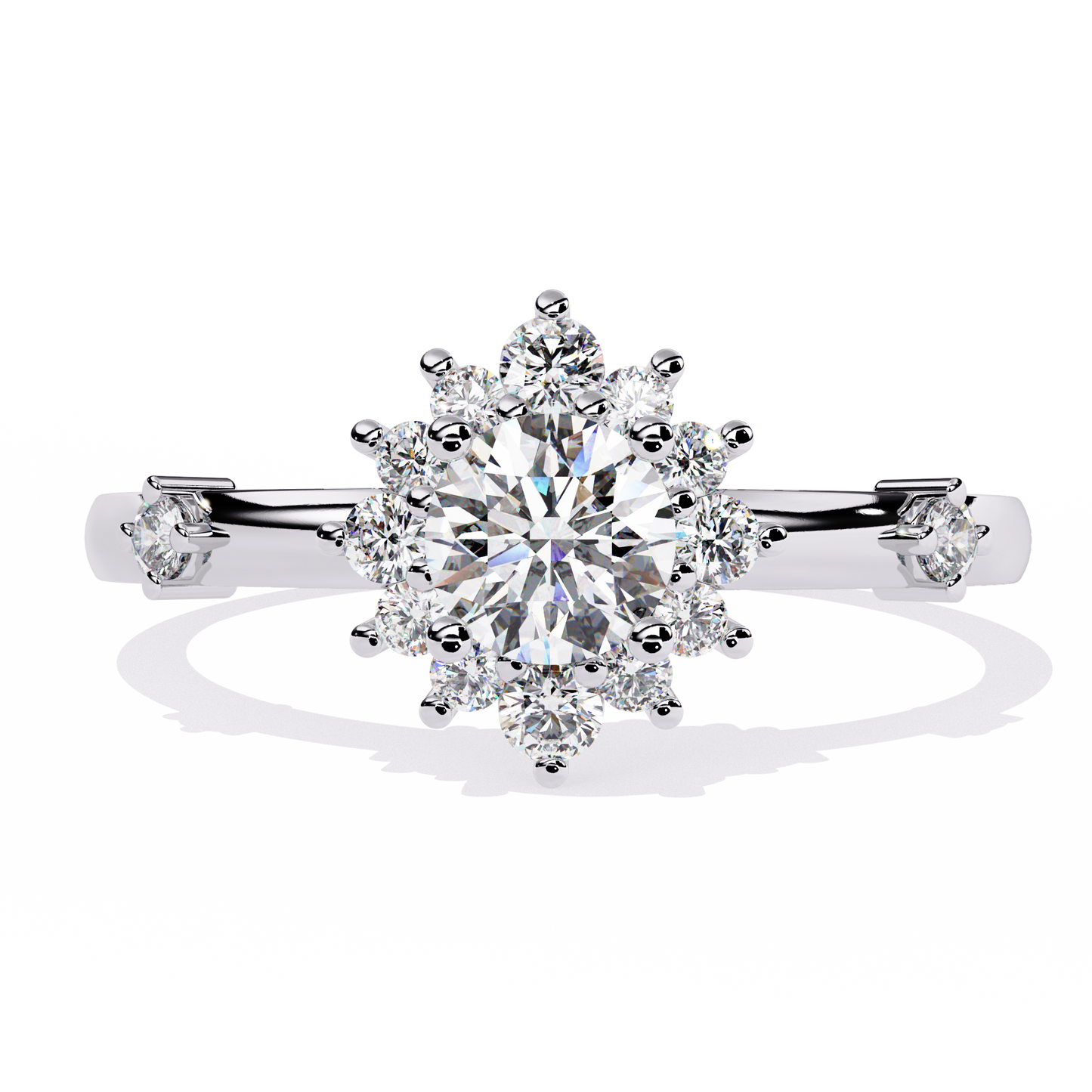 Celestial Bloom Halo Ring