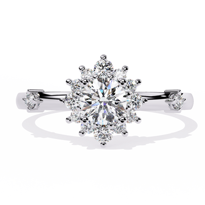 Celestial Bloom Halo Ring