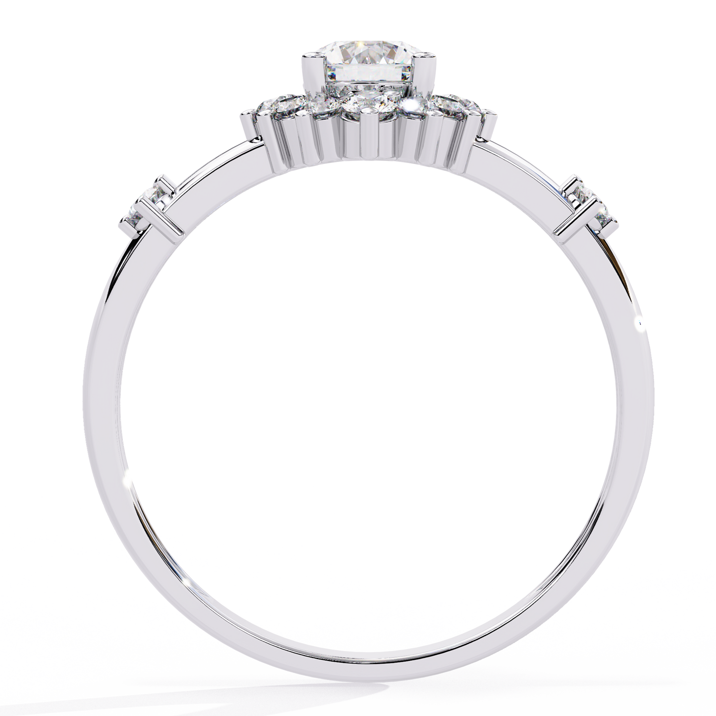 Celestial Bloom Halo Ring