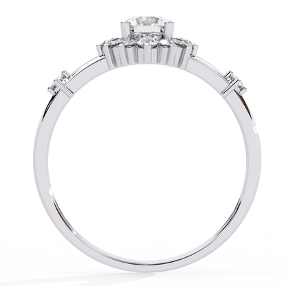 Celestial Bloom Halo Ring