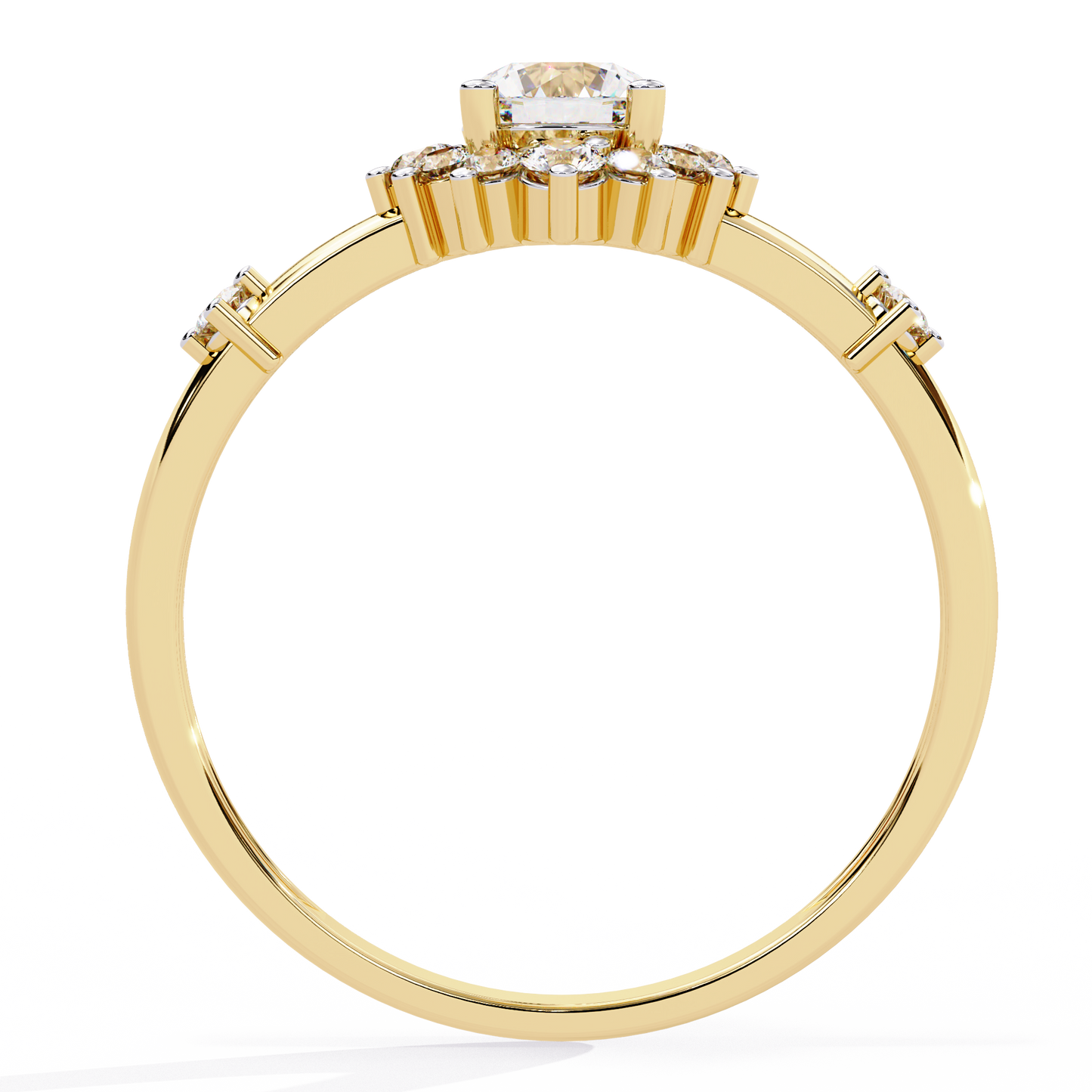 Celestial Bloom Halo Ring