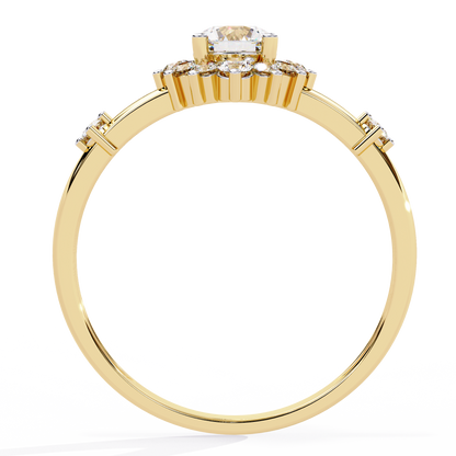 Celestial Bloom Halo Ring