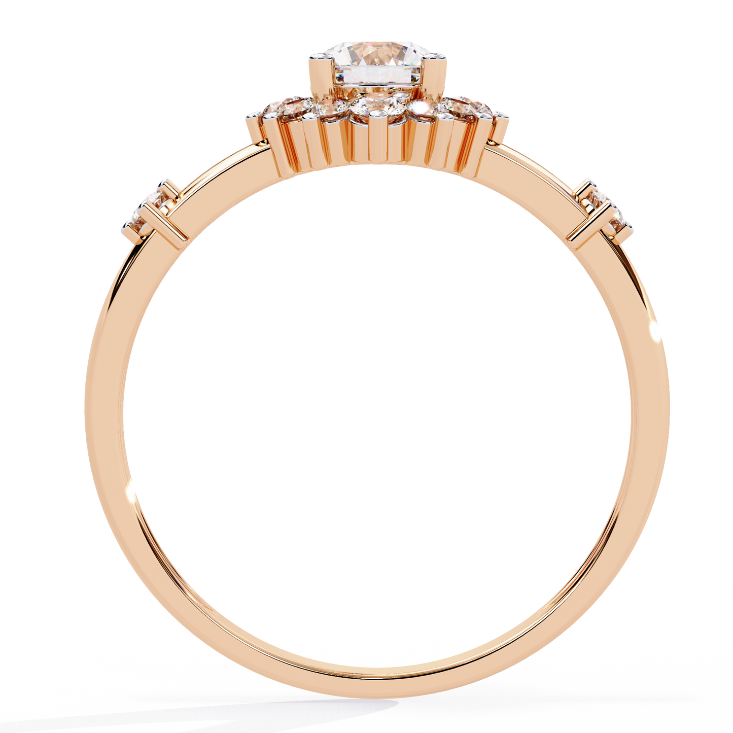 Celestial Bloom Halo Ring