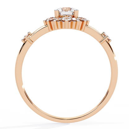 Celestial Bloom Halo Ring