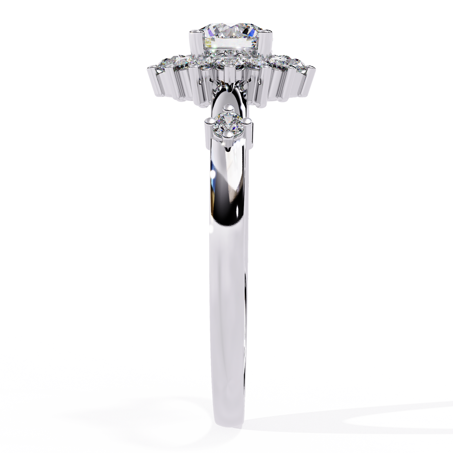 Celestial Bloom Halo Ring