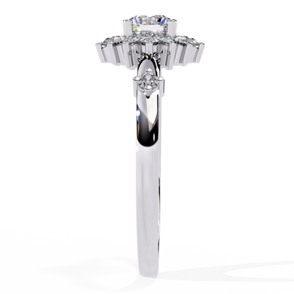 Celestial Bloom Halo Ring