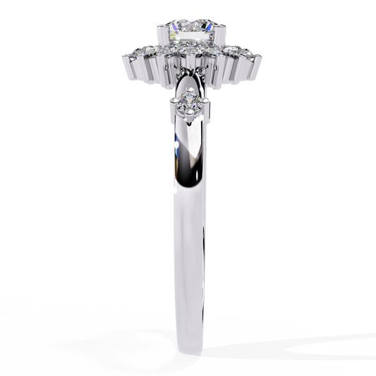 Celestial Bloom Halo Ring