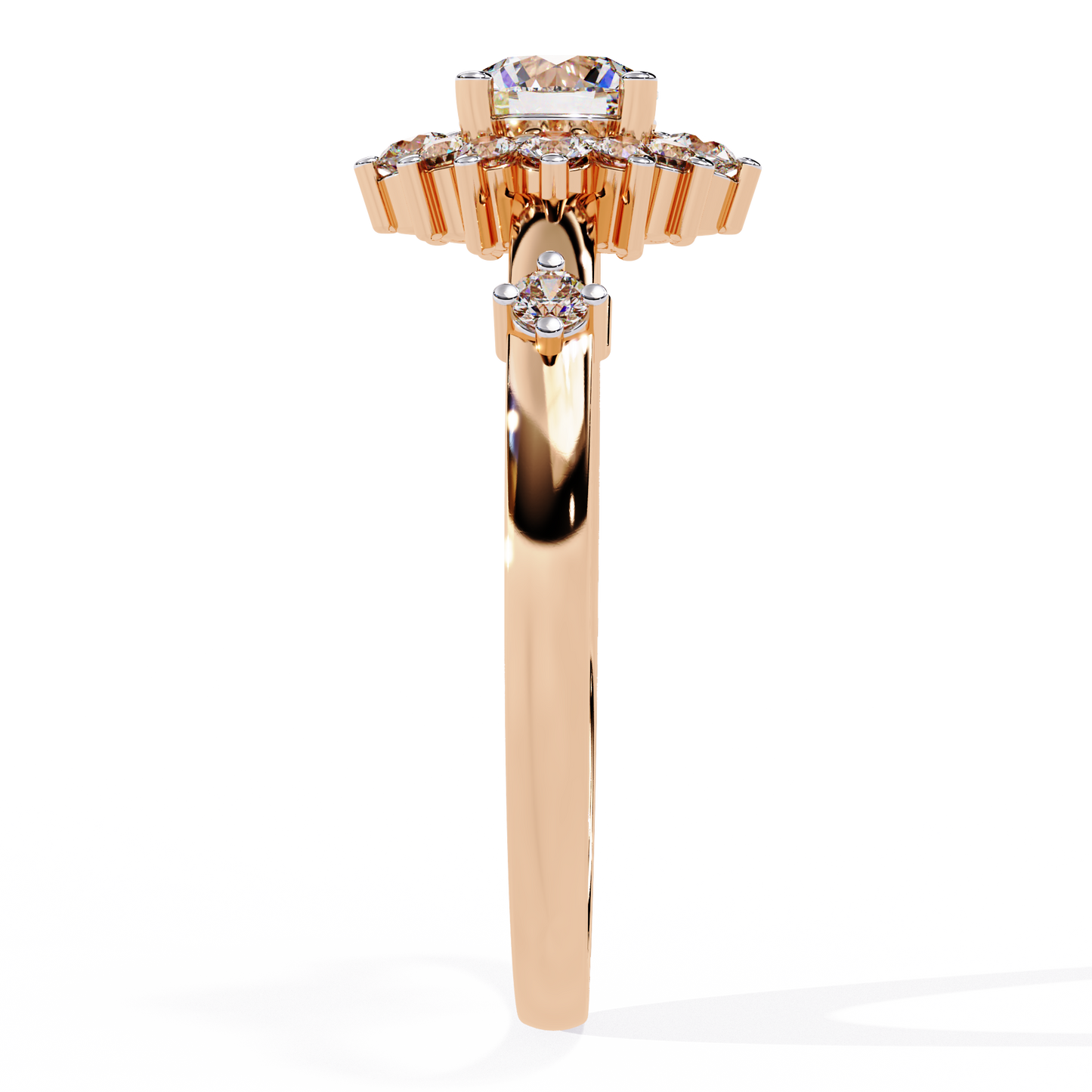 Celestial Bloom Halo Ring