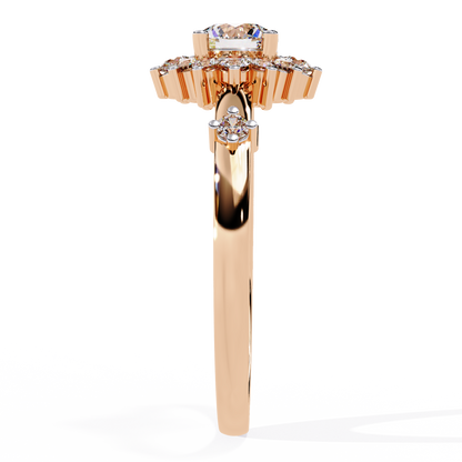 Celestial Bloom Halo Ring