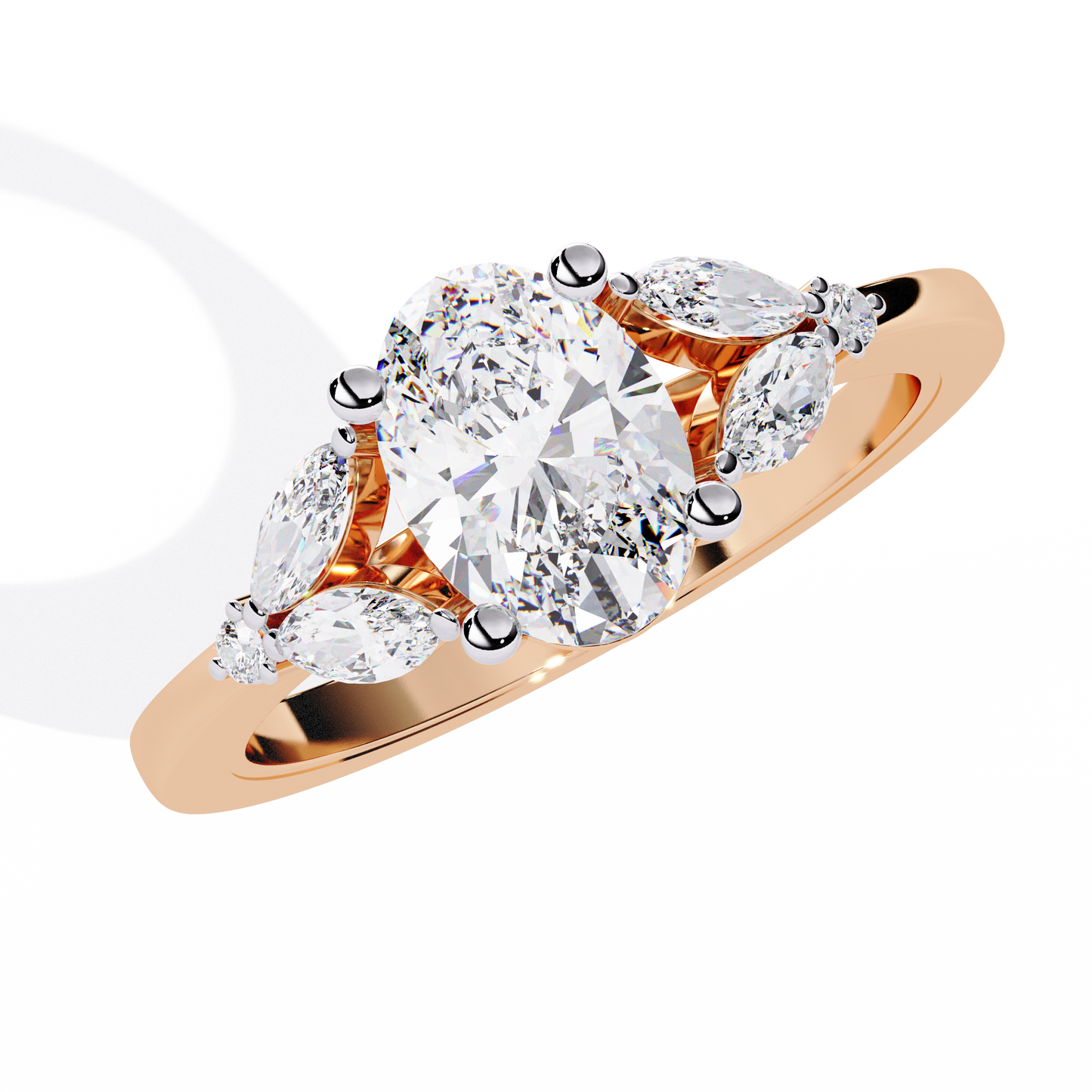 Elara Oval Bloom Diamond Ring