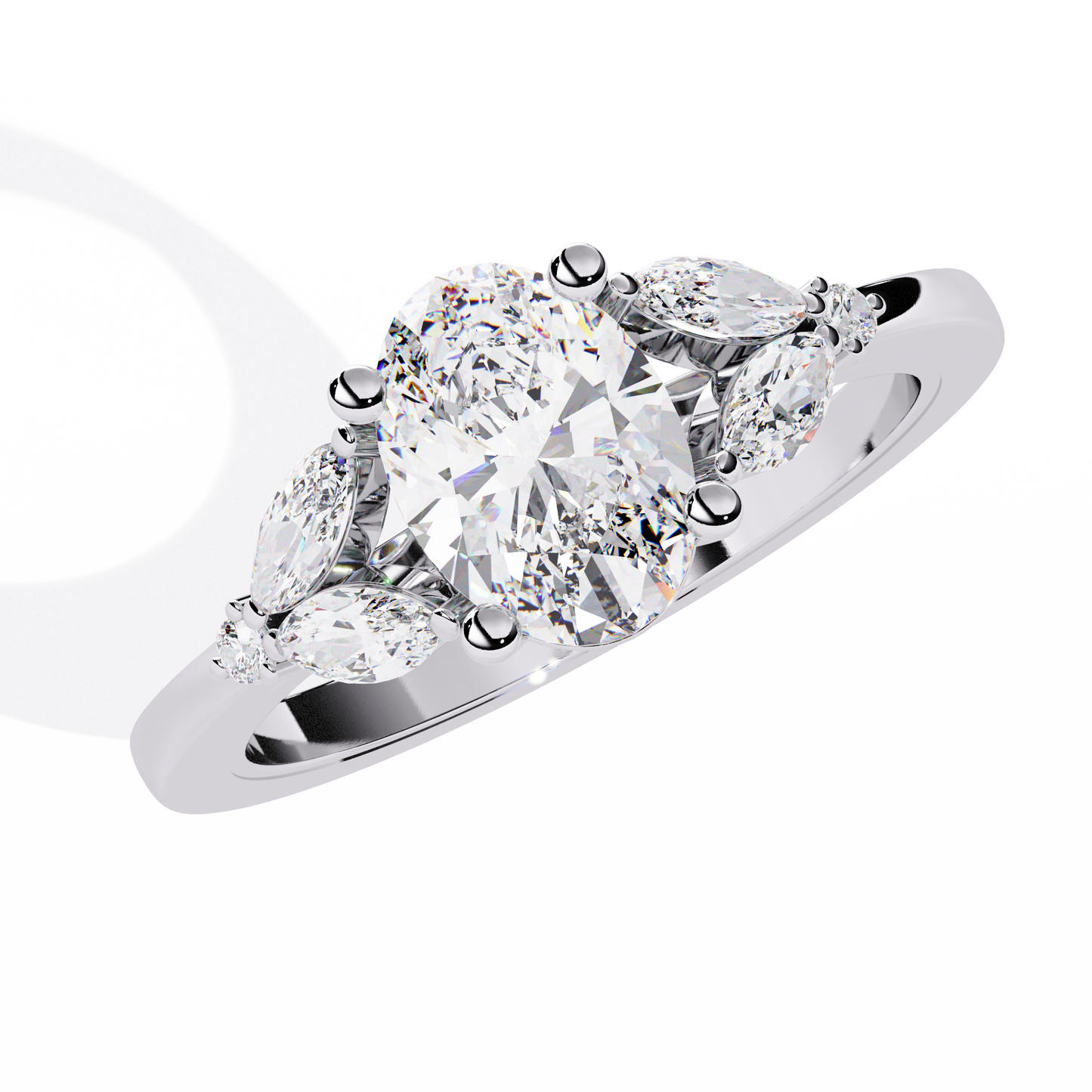 Elara Oval Bloom Diamond Ring