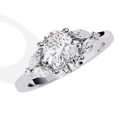 Elara Oval Bloom Diamond Ring